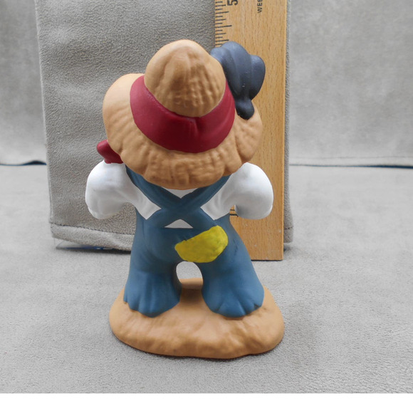 Vintage Fall Scarecrow Boy w/Crow 4.5" Tall Ceramic Hand Painted - Picture 4 of 6
